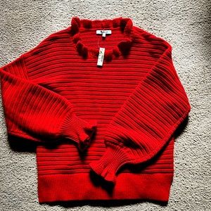 Madewell Merino Wool Blend Ruffle Sweater